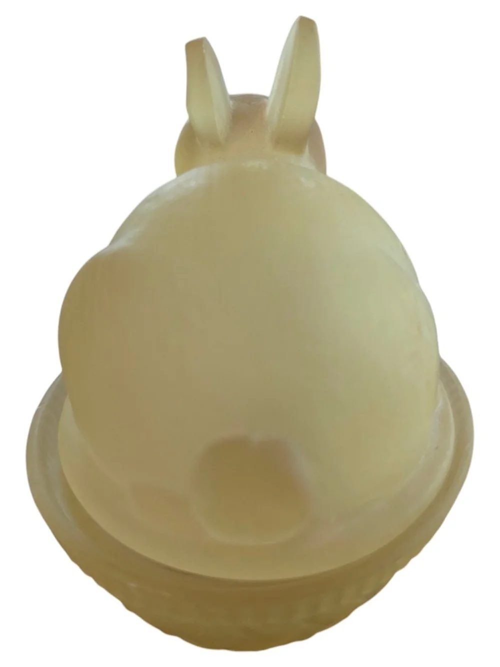 Vintage Frosted Yellow Glass 